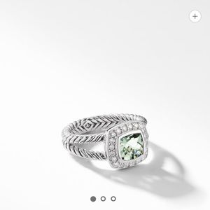 Petite Albion® Ring with Prasiolite and Diamonds